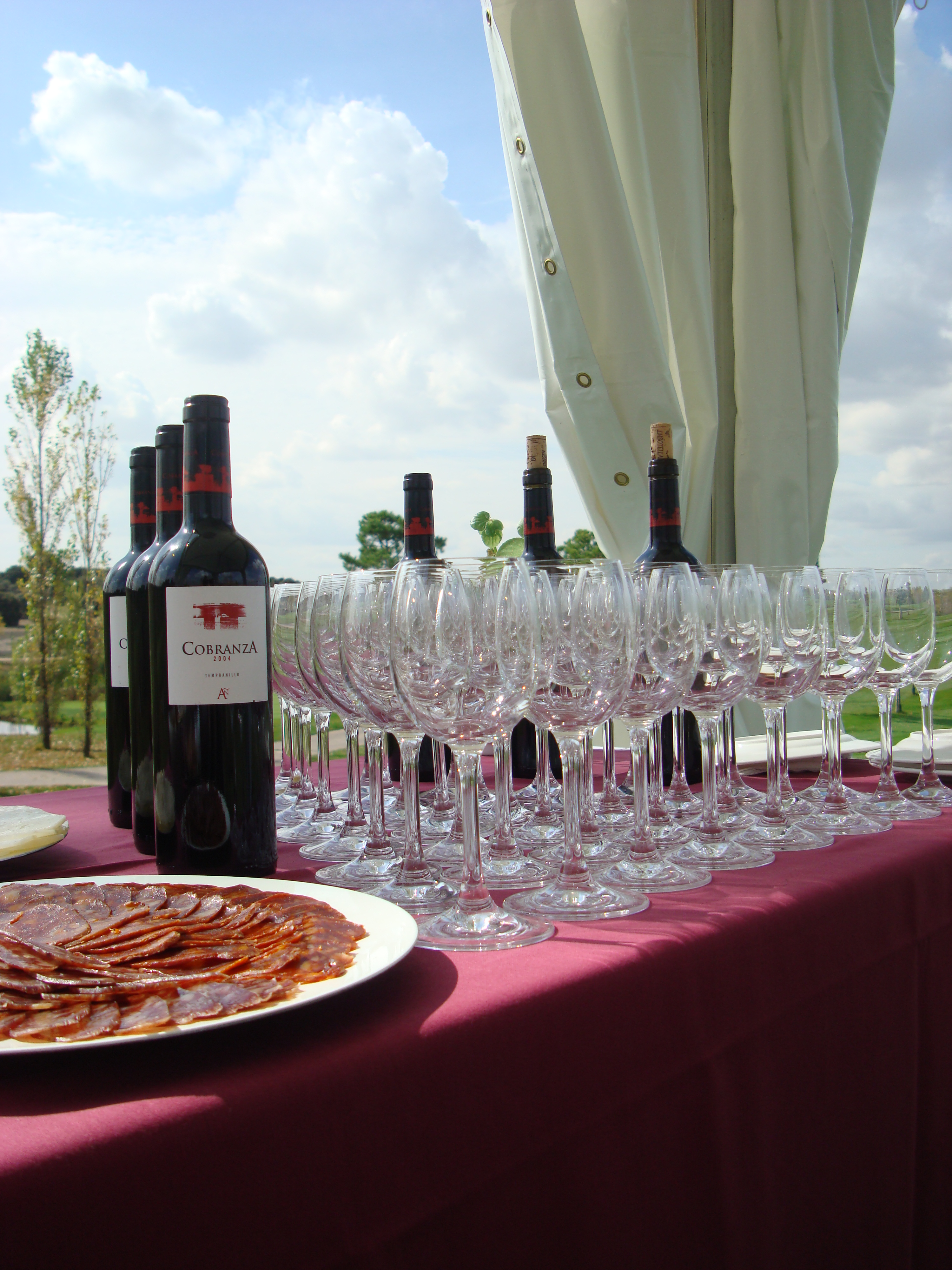Catering de empresa en Madrid con vino español  Mesa de 